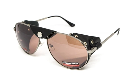 Очки защитные Global Vision Aviator-3 (drive mirror), коричневые со съемным уплотнителем из синтетической «кожи» GV-AVIA3-DRM
