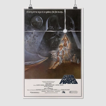 Постер Звёздные войны Ⅳ: Новая надежда, Star Wars Ⅳ: New Hope (1977) , A0 106×71 см (id0398)