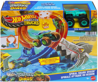 Гоночна траса Mattel Hot Wheels Monster Trucks Петля акули + автомобіль (194735303731)