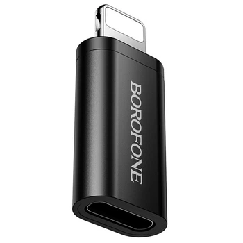 Переходник Borofone BV26A Lightning Male to Type-C Female Black