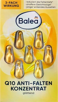 Balea Q10 Anti-Falten Концентрат 7 капсул мінус глибина зморшок