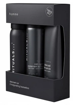 Набор Rituals XS Homme (гель-пена для душа, 24H антиперспирант, скраб для лица) 50 мл, 50 мл, 70 мл