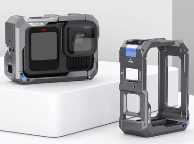 Рамка для GoPro алюминиевая с магнитной зарядкой Telesin S6-FMS-15-TGP.