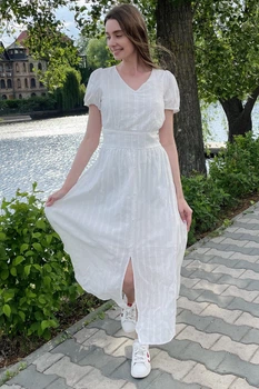 Жіноча ошатна сукня із прошви LadyLike 46 Білий (ll2214010000402)