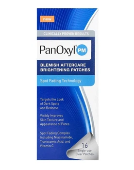 Нічні патчі для освітлення шкіри після усунення недоліків PanOxyl Blemish Aftercare Brightening Patches 16 прозорих патчів