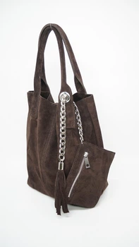 Сумка шопер женская с натуральной замши ARTiS Bags 970 202 Коричневая