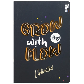 Блокнот В5 60 арк Grow with the flow скоба, кольоровий блок, клітинка 170х240 мм АРКУШ (20)