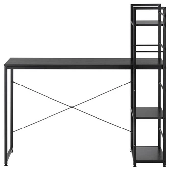 Biurko komputerowe SPRINGOS HF0046 regał z półkami Czarny (5908455305044)