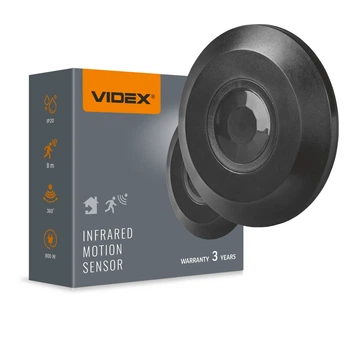 Датчик движения и освещенности VIDEX VL-SPC05B 220V 800W инфракрасный черный 28932