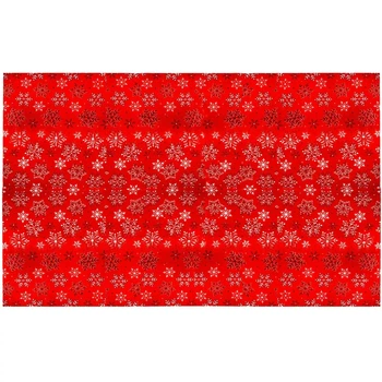 Скатертина на стіл Springos з різдвяним візерунком 220 х 140 см Біло-червона (5907719462264)