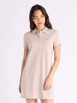 Платье-футболка короткое летнее женское U.S.Polo Assn 216433-ZH00A(SOURDOUGH HEATHER) S Кремовое (786662486627)