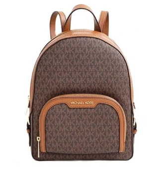 Женский рюкзак MICHAEL KORS Jaycee Medium Logo Backpack (коричневый)
