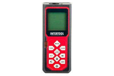 Лазерний далекомір Intertool 80 м, клас 2, похибка ±2 мм, живлення 2xAAA, вага 400 г (MT-3056)