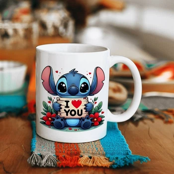 Чашка черная хамелеон Stitch Стич 330 мл (СТ11016)
