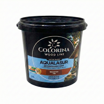 Лазурь деревозащитная с УФ-фильтром Colorina AQUALASUR (0.75 л) махагон