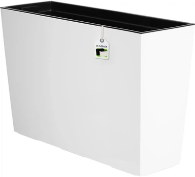 Пластиковий горщик Kadax Werbena + вкладиш 19x56 см Глянцевий Білий (5903699491287)