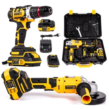 Набір акумуляторний TigerKraft 2в1 (21V 6 Ah) Ударний шурупокрут GX15 PRO+Болгарка RM10 PRO 125 мм