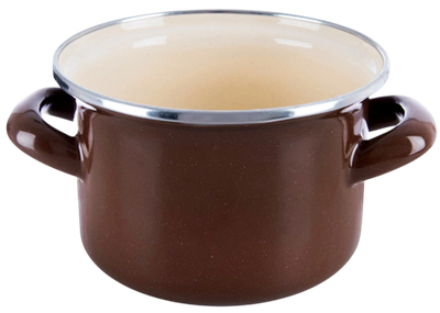Каструля емальована Orion Brown Коричнева 950 мл (8592381218461)