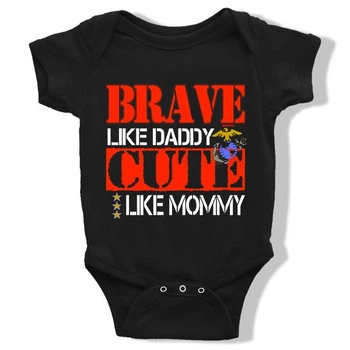 Дитяче боді Brave like daddy cute like mommy PG09245 goodreclama 86 Чорний