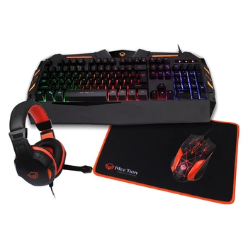 Ігровий комплект Gaming Combo 4-in-1 Meetion MT-C500 (клавіатура, миша, навушники, килимок) геймерський набір (MT-C500)