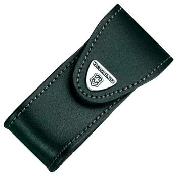 Чохол на пояс для ножів Victorinox (84-91мм, 2-4 шари) шкіряний, на липучці, чорний 4.0520.30
