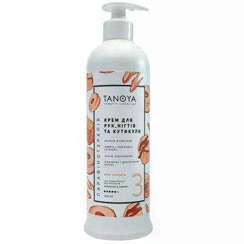 Крем для рук Tanoya ногтей и кутикулы "Крем-карамель" Hand Nail and Cuticle Cream 500 мл
