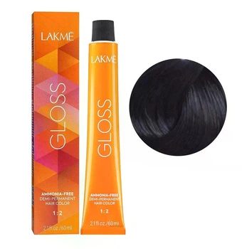 Тонирующая крем-краска Lakme для волос без аммиака Gloss Color Rinse 3/22 Темно-каштановый фиолетовый яркий 60 мл