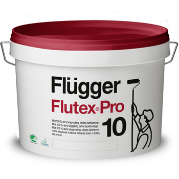 Краска акриловая Flugger Flutex Pro 10 (Base 4 - прозрачная, под тонировку) 9.1л