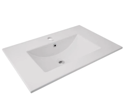 Раковина врезная Qtap Albatross 720х460 прямоугольная, белая (QT01113070CW1)