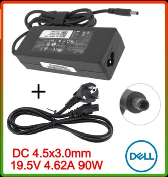 Блок питания для ноутбука Dell 19.5V 4.62A 90W (DC 4.5*3.0) + кабель питания 90W