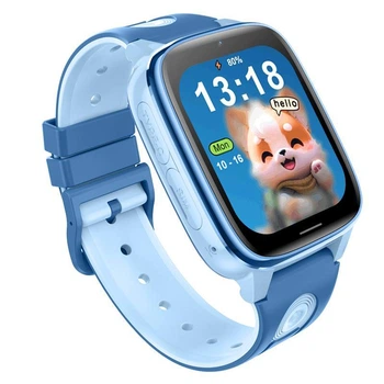 Дитячий смарт годинник Lemfo D51 з 4G, Wi-Fi, GPS трекером, відеодзвінком, прослуховуванням та вологозахистом IP67 Годинник для дзвінків Синій