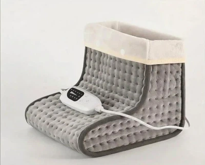 Електрогрілка для ніг Чобіток Foot Warmer, 6 режимів, таймер автовідключення +можливість прання, сіра, арт.1717