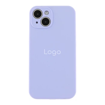 Чехол Silicone Case Full с защитой камеры для iPhone 13 Elegant purple