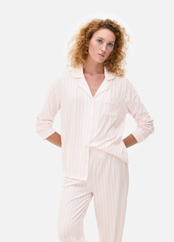 Пижамная рубашка Primark Cosy Printed Boyfriend Pyjamas XXS Для дома и сна Пудровый (8724)