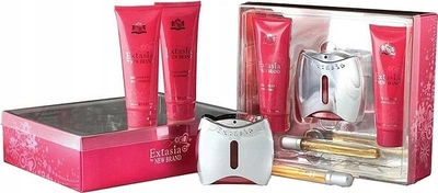 Zestaw damski New Brand Extasia Woda perfumowana 100 ml + Balsam do ciała 130 ml + Żel pod prysznic 130 ml + Miniaturka Woda perfumowana 15 ml (5425017734871)