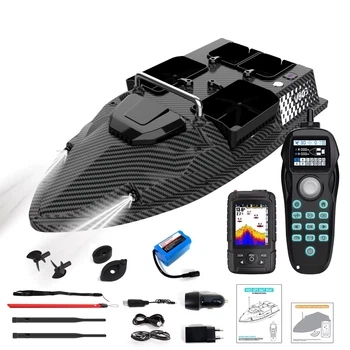 GPS кораблик FLYTEС V803 PRO cо встроенным эхолотом + сумка карповый для рыбалки прикормки с аккумулятором 18000 мАч