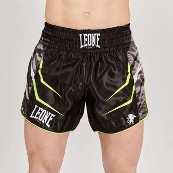 Шорты для тайского бокса Leone Performance Fluo Black M (82-88 см)
