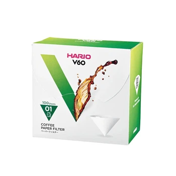 Фильтры бумажные для пуровера HARIO BOX V60 01 на 1-2 чашки коробка 100 шт