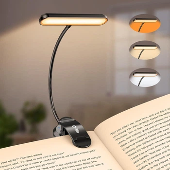 Лампа для чтения аккумуляторная Gritin 19 LED Rechargeable Book Light 1200mAh от 8 до 80ч работы, black (G1321)