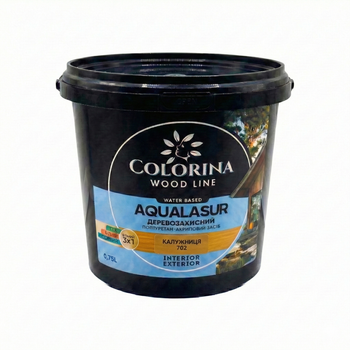 Лазурь деревозащитная с УФ-фильтром Colorina AQUALASUR (0,75 л) калужница