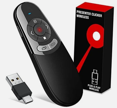 Презентационный кликер X232-2in1 USB Type-C, беспроводной контроллер для презентаций, красный лазер| презентаций