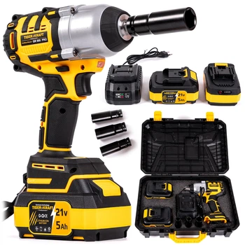Гайковерт аккумуляторный TigerKraft GR900 PRO (500Hm, 21V, 5Ah) Мощный бесщеточный ударный гайковерт для авто