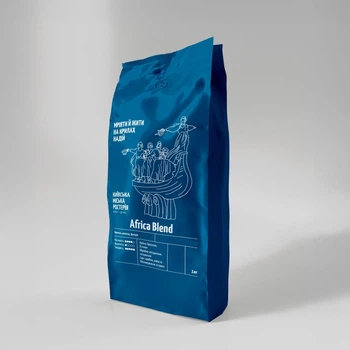 Кава&nbsp;зернова&nbsp;КМР Africa blend Робуста 50 %, Арабіка 50 % 1 кг
