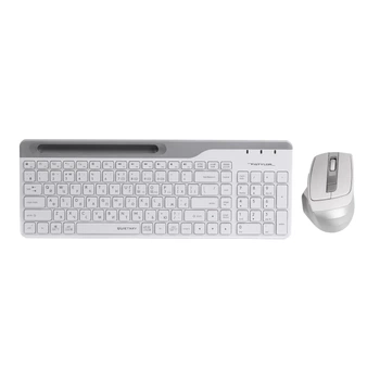 Комплект (клавиатура и мышь) A4Tech Fstyler FB2535C, BT, 2.4G, lcy White