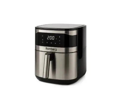 Аерогриль Rainberg RB 2330 4200W аерофрітюрниця безмасляна для приготування без олії з 2 Тенами 8,5 л Срібляста з чорним