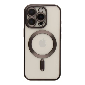 Чехол TPU Metallic Chrome Full Camera Magsafe для iPhone 13 Pro Max Black