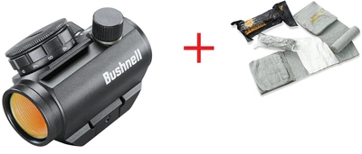 Прицел коллиматорный Bushnell TROPHY TRS-25 1x25mm Red Dot + ПОДАРОК Бандаж Кровоостанавливающий Израильский EVERLIT