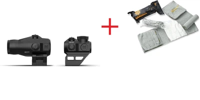 Комплект Коллиматор+ Магнифер Monstrum 1x20 Ghost Red Dot Sight and 3X Magnifier Set + ПОДАРОК Бандаж Кровоостанавливающий Израильский EVERLIT