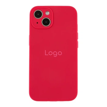 Чохол Silicone Case Full із захистом камери для iPhone 13 Rose red