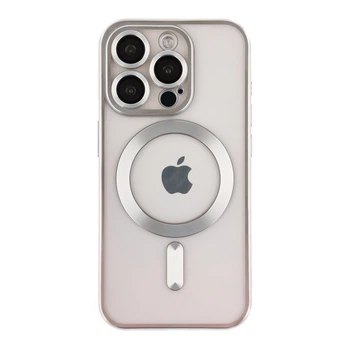 Чохол TPU Metallic Chrome Full Camera with Magsafe для iPhone 12 Pro Max Chrome Silver